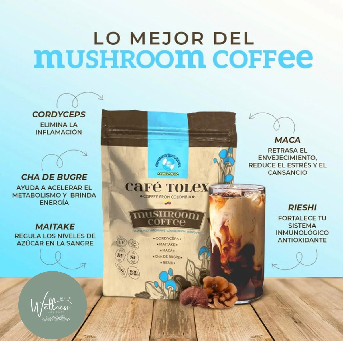 Wellness Mushroom Coffee ( Cafe Tolex)
