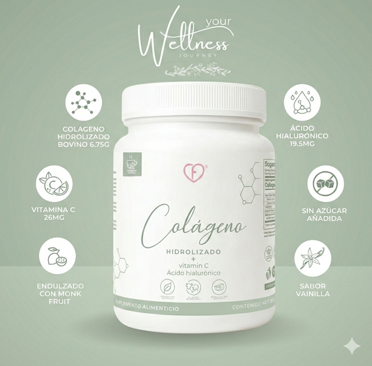 Hydrolyzed Collagen Peptides + Vitamin C + Supports Skin Elasticity