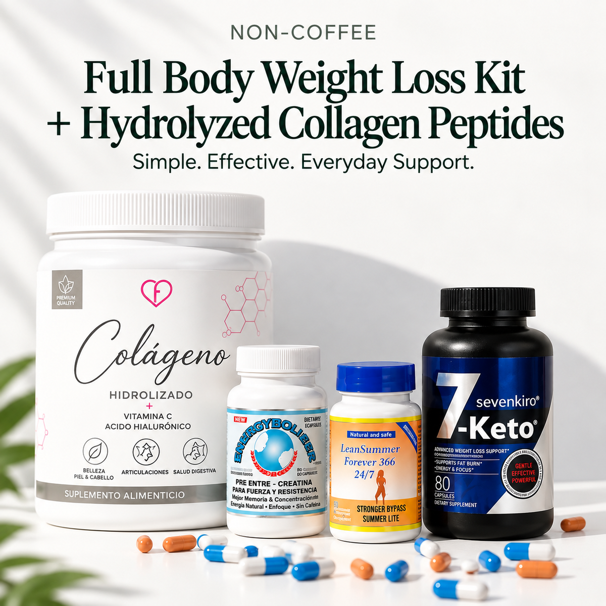 Full Body Weight Loss Kit + Collagen (Non-Coffee)